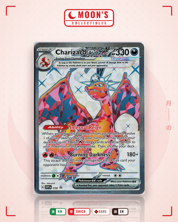 Carta Pokémon Charizard ex · Scarlet & Violet Black Star Promos #056 (NM) — pieza única en Moon's Collectibles México