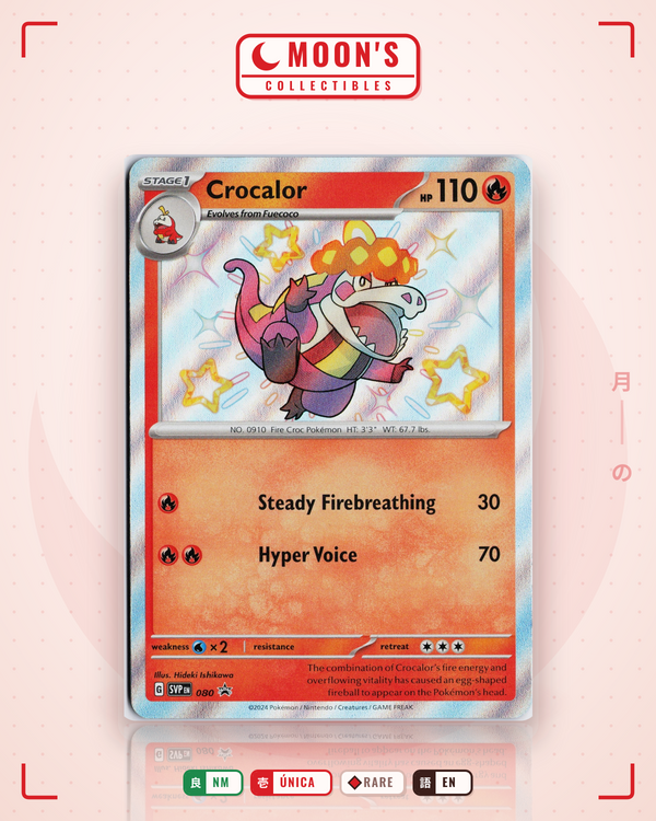 Carta Pokémon Crocalor · Scarlet & Violet Black Star Promos #080 (NM) — pieza única en Moon's Collectibles México