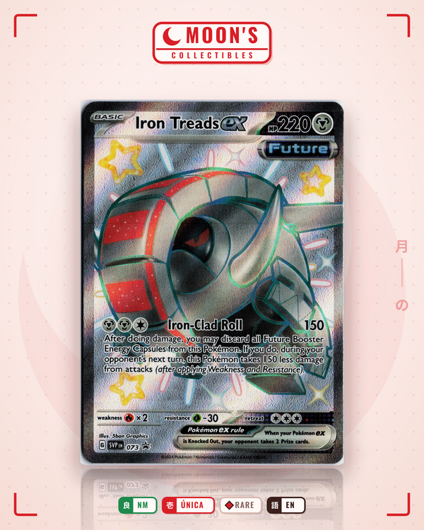 Carta Pokémon Iron Treads ex · Scarlet & Violet Black Star Promos #073 (NM) — pieza única en Moon's Collectibles México
