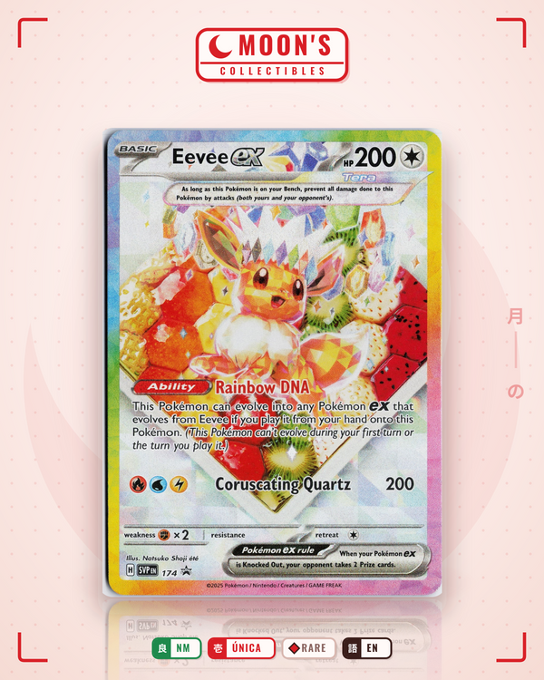 Carta Pokémon Eevee ex · Scarlet & Violet Black Star Promos #174 (NM) — pieza única en Moon's Collectibles México