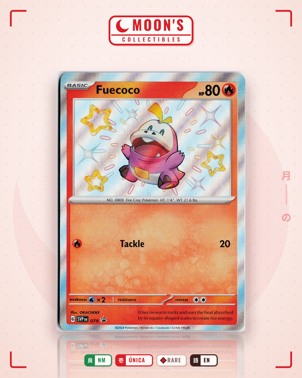 Carta Pokémon Fuecoco · Scarlet & Violet Black Star Promos #079 (NM) — pieza única en Moon's Collectibles México