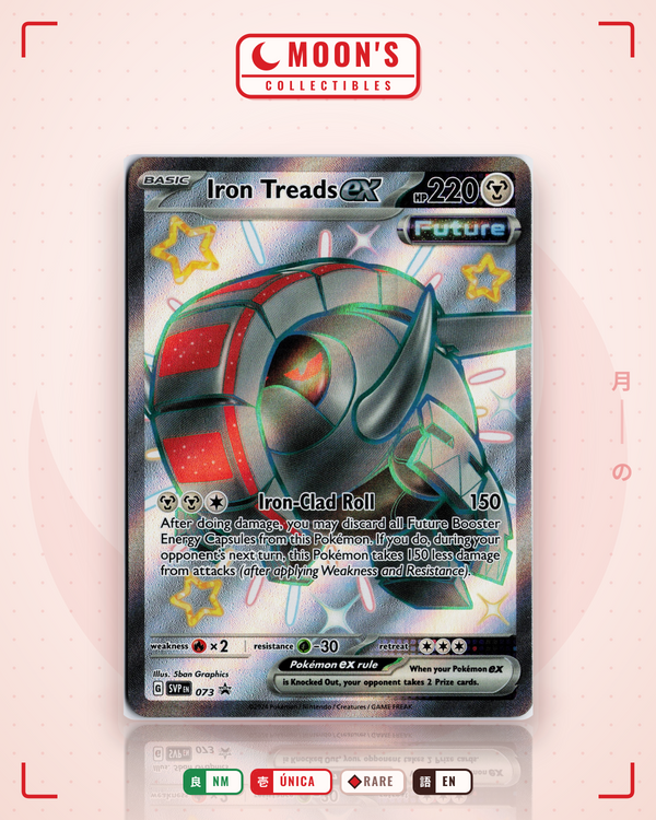 Carta Pokémon Iron Treads ex · Scarlet & Violet Black Star Promos #073 (NM) — pieza única en Moon's Collectibles México