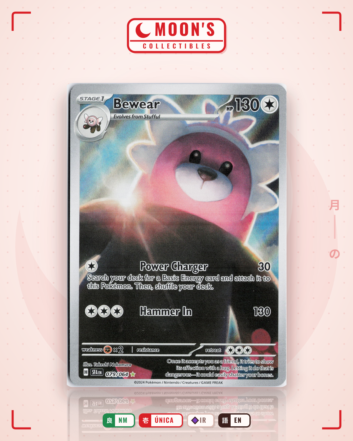 Carta Pokémon Bewear · Shrouded Fable #079/064 (NM) — pieza única en Moon's Collectibles México