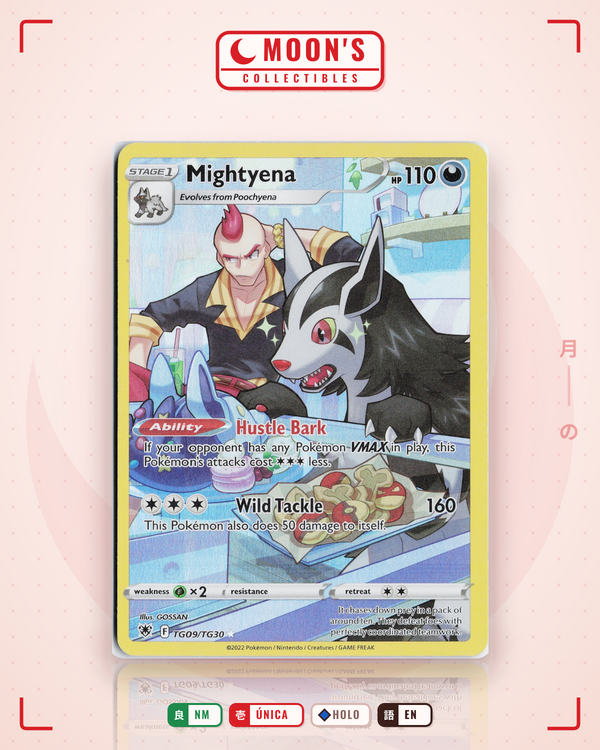 Carta Pokémon Mightyena · Astral Radiance Trainer Gallery #TG09/TG30 (NM) — pieza única en Moon's Collectibles México
