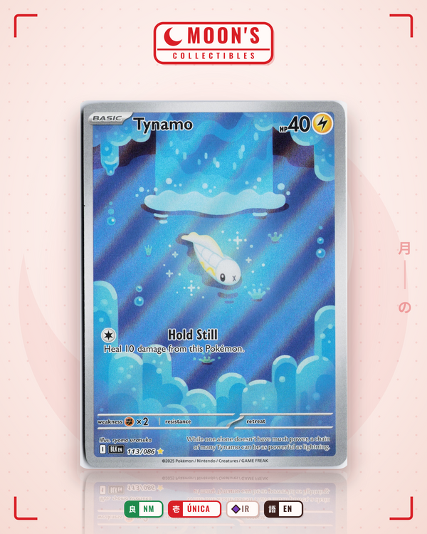 Carta Pokémon Tynamo · Black Bolt #113/086 (NM) — pieza única en Moon's Collectibles México