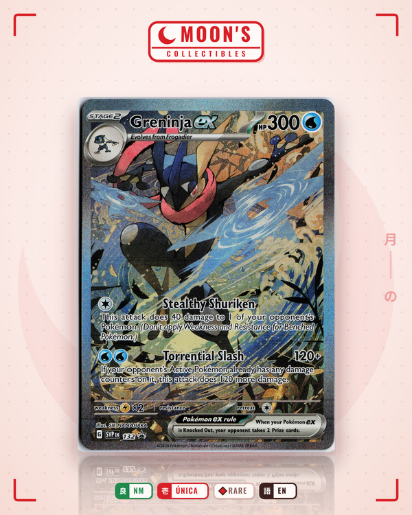 Carta Pokémon Greninja ex · Scarlet & Violet Black Star Promos #132 (NM) — pieza única en Moon's Collectibles México