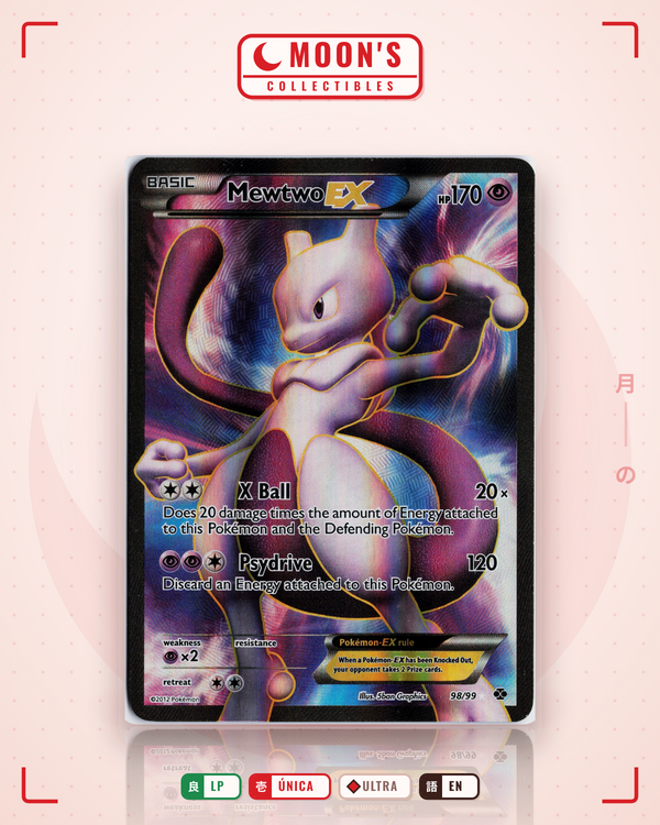 Carta Pokémon Mewtwo-EX · Next Destinies #98/99 (LP) — pieza única en Moon's Collectibles México