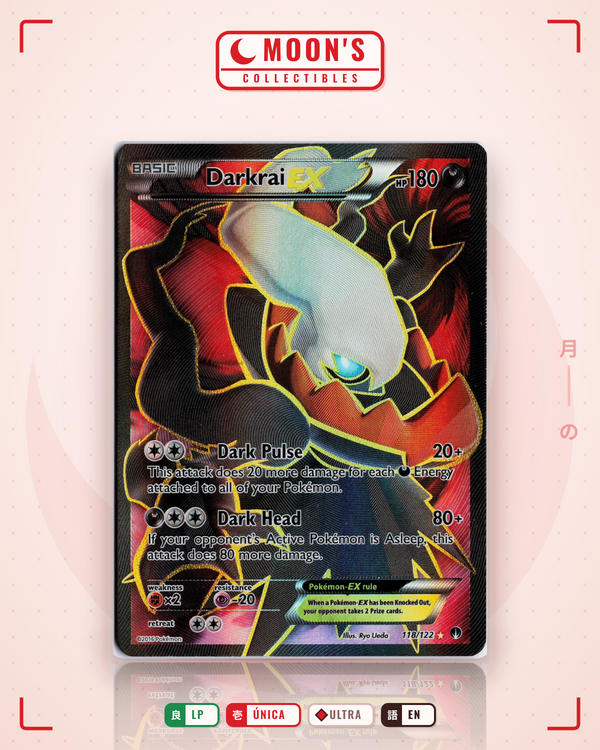 Carta Pokémon Darkrai-EX · BREAKpoint #118/122 (LP) — pieza única en Moon's Collectibles México