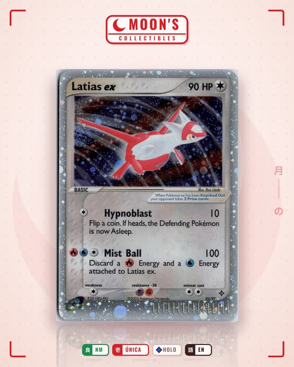 Carta Pokémon Latias ex · Dragon #93/97 (NM) — pieza única en Moon's Collectibles México