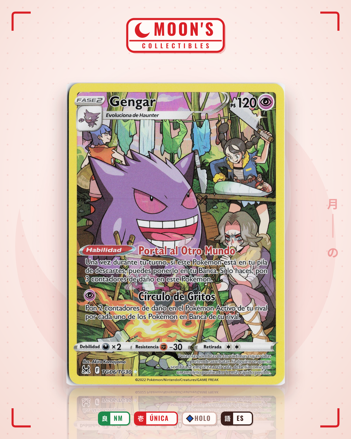 Carta Pokémon Gengar · Lost Origin Trainer Gallery #TG06/TG30 (NM) — pieza única en Moon's Collectibles México