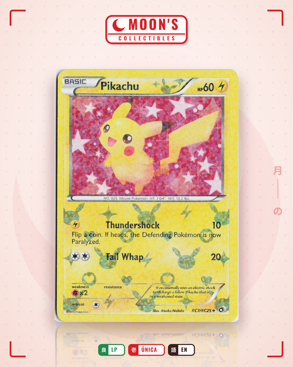 Carta Pokémon Pikachu · Legendary Treasures #RC7/RC25 (LP) — pieza única en Moon's Collectibles México