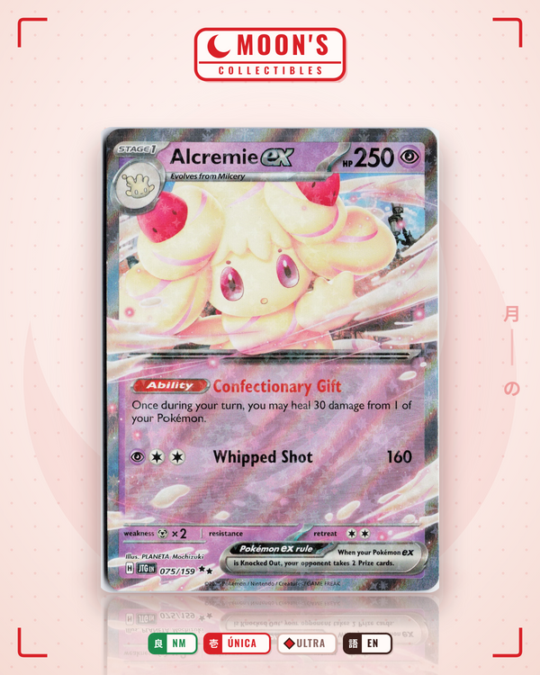 Carta Pokémon Alcremie ex · Journey Together #075/159 (NM) — pieza única en Moon's Collectibles México