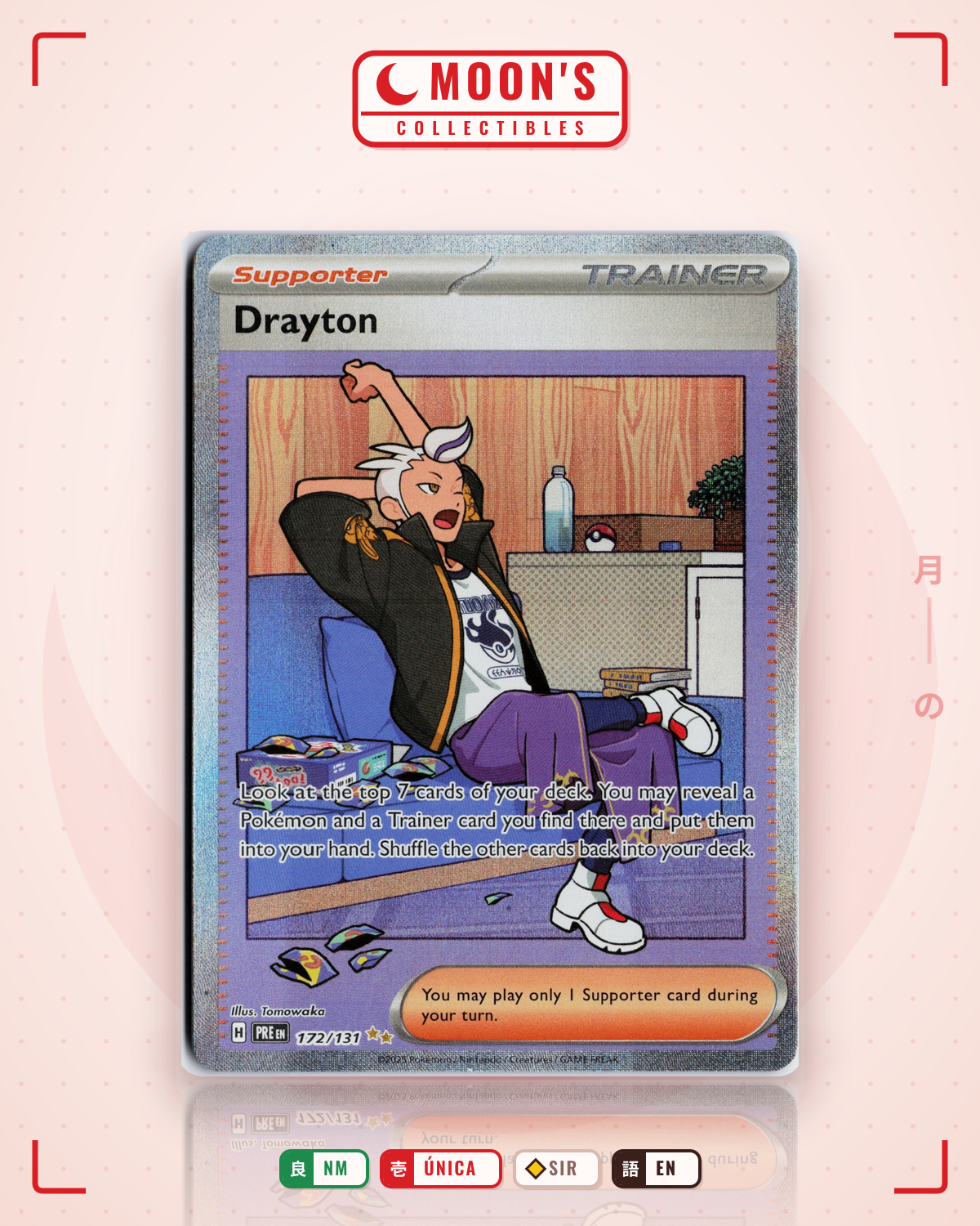 Carta Pokémon Drayton · Prismatic Evolutions #172/131 (NM) — pieza única en Moon's Collectibles México