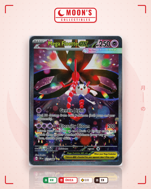 Carta Pokémon Mega Floette ex · Chaos Rising #117/086 (NM) — pieza única en Moon's Collectibles México