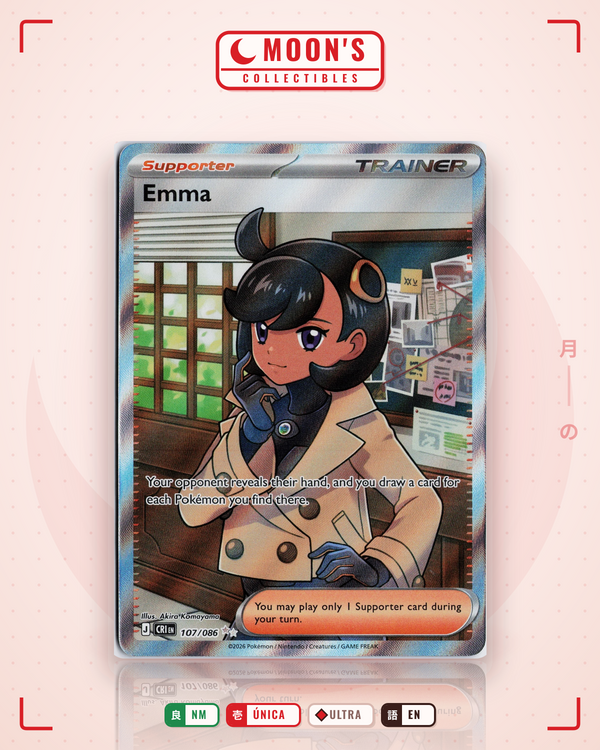 Carta Pokémon Emma · Chaos Rising #107/086 (NM) — pieza única en Moon's Collectibles México
