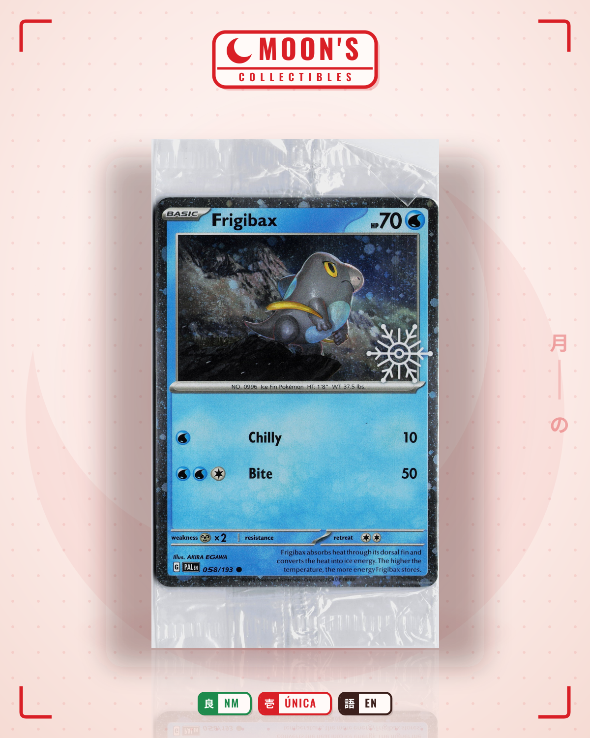 Carta Pokémon Frigibax · Paldea Evolved #058/193 (NM) — pieza única en Moon's Collectibles México