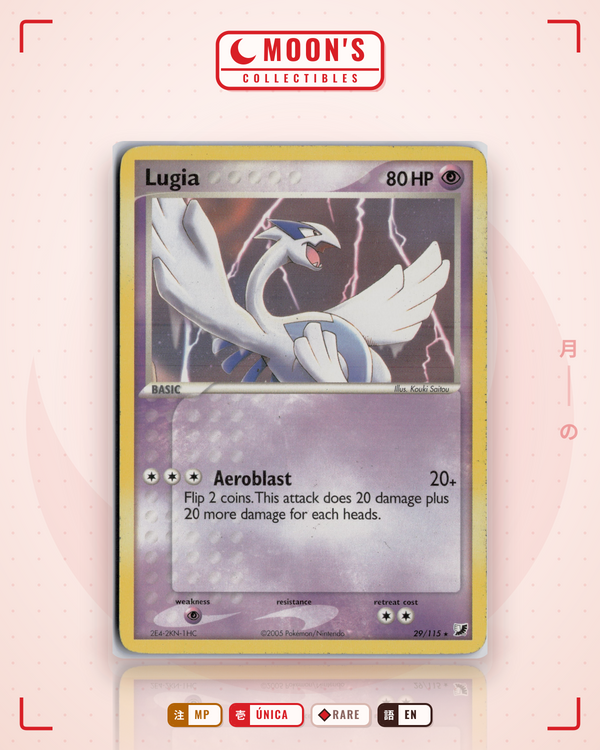 Carta Pokémon Lugia · Unseen Forces #29/115 (MP) — pieza única en Moon's Collectibles México