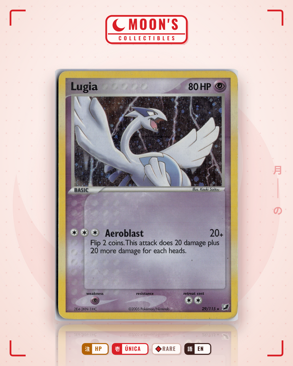 Carta Pokémon Lugia · Unseen Forces #29/115 (HP) — pieza única en Moon's Collectibles México