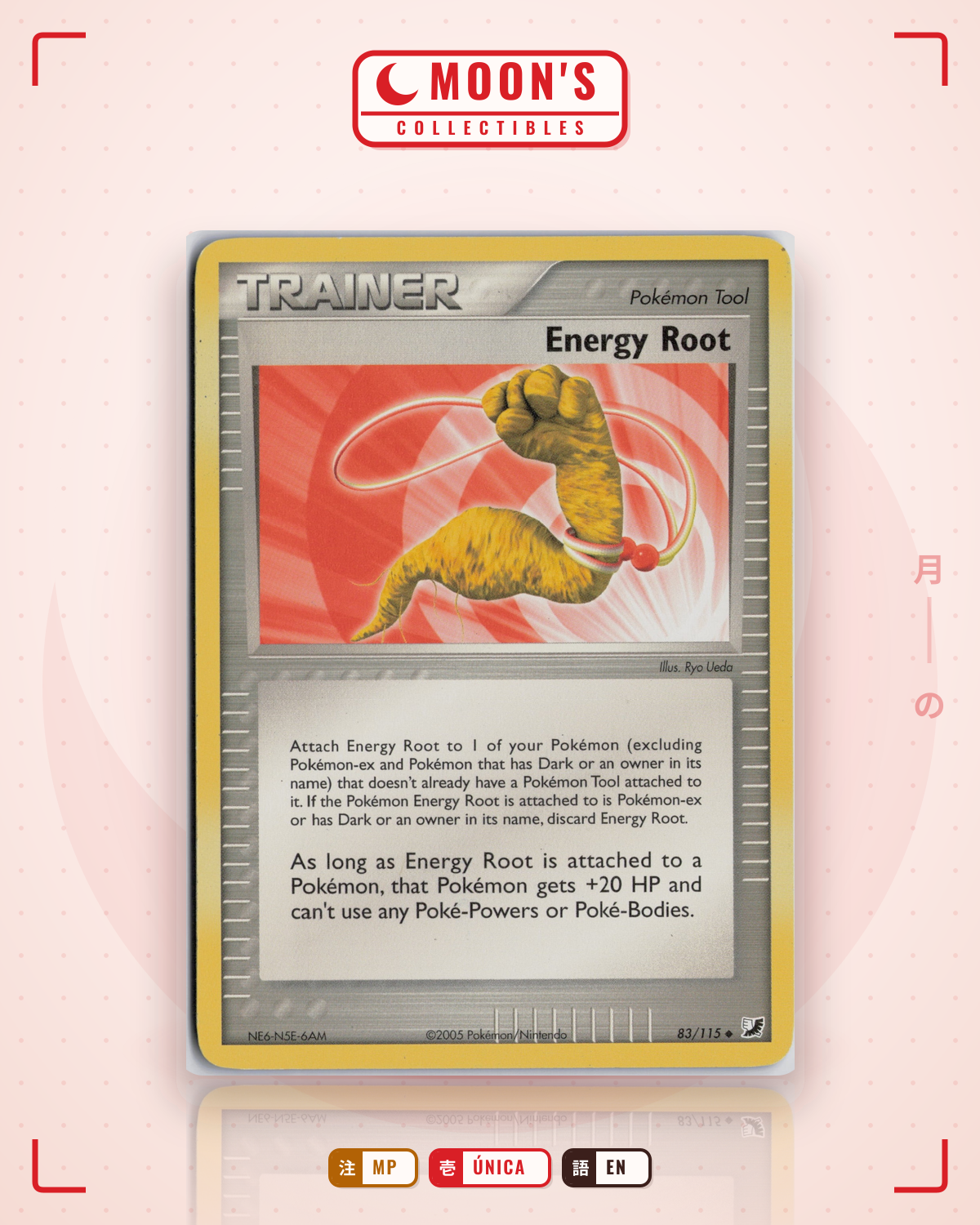 Carta Pokémon Energy Root · Unseen Forces #83/115 (MP) — pieza única en Moon's Collectibles México