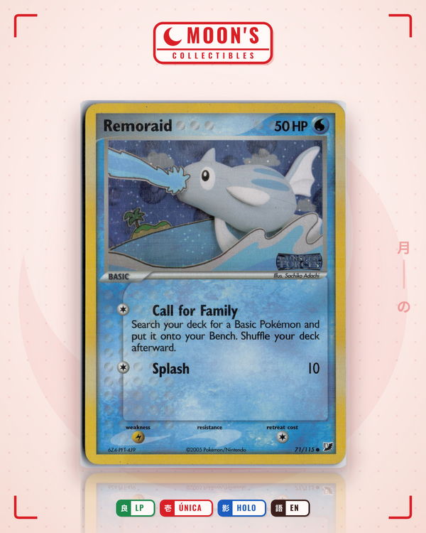 Carta Pokémon Remoraid · Unseen Forces #71/115 (LP) — pieza única en Moon's Collectibles México