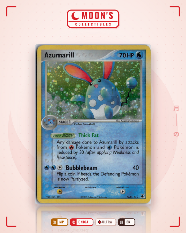 Carta Pokémon Azumarill · Delta Species #114/113 (MP) — pieza única en Moon's Collectibles México