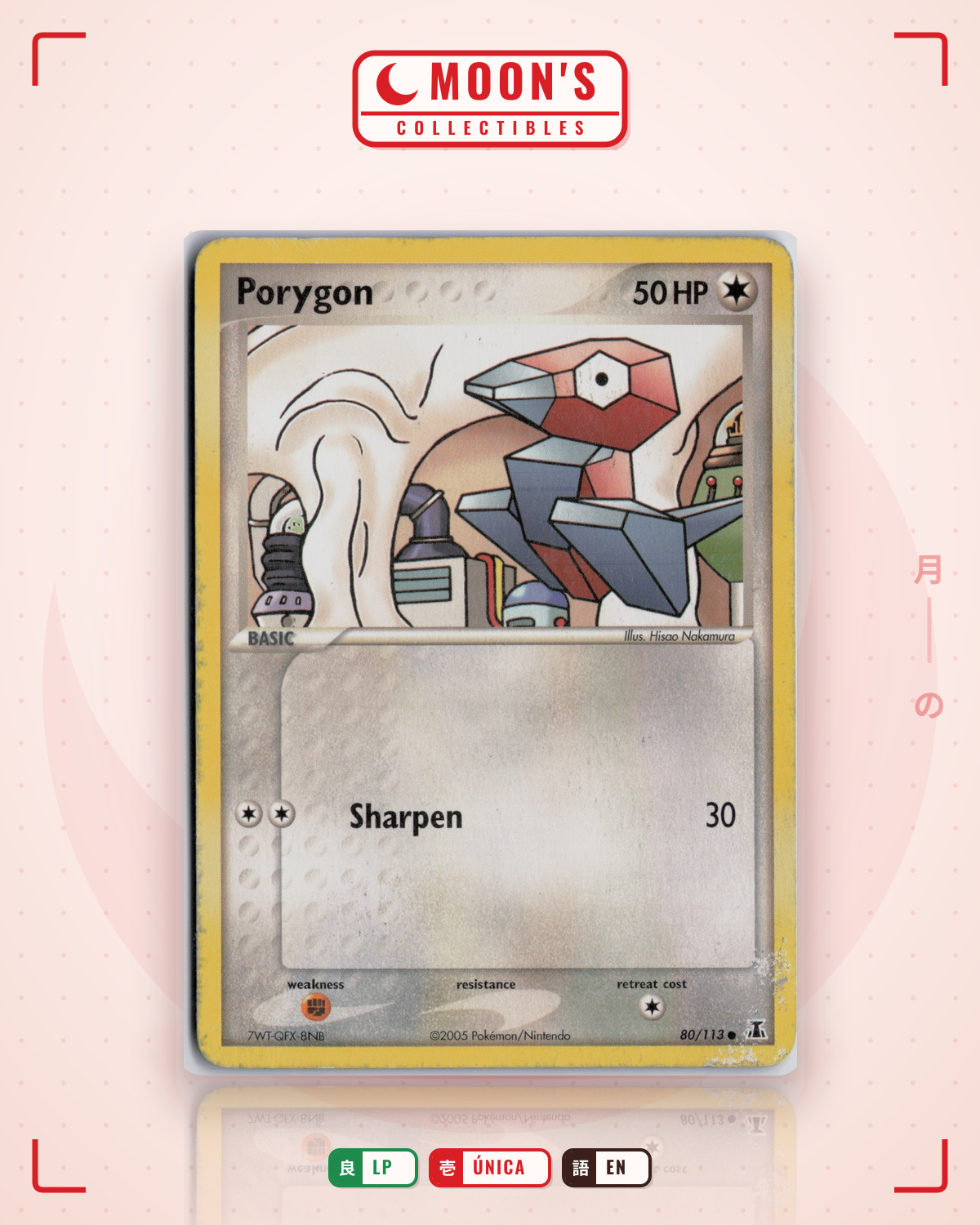 Carta Pokémon Porygon · Delta Species #80/113 (LP) — pieza única en Moon's Collectibles México