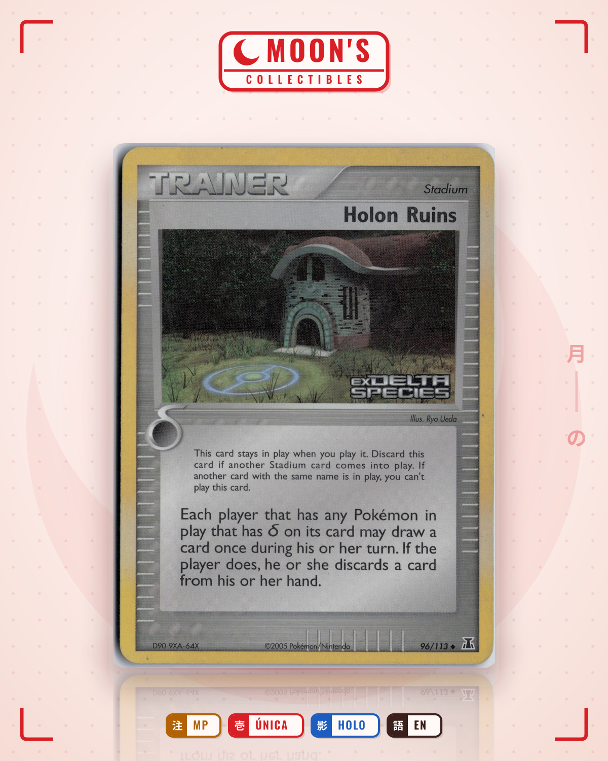 Carta Pokémon Holon Ruins · Delta Species #96/113 (MP) — pieza única en Moon's Collectibles México