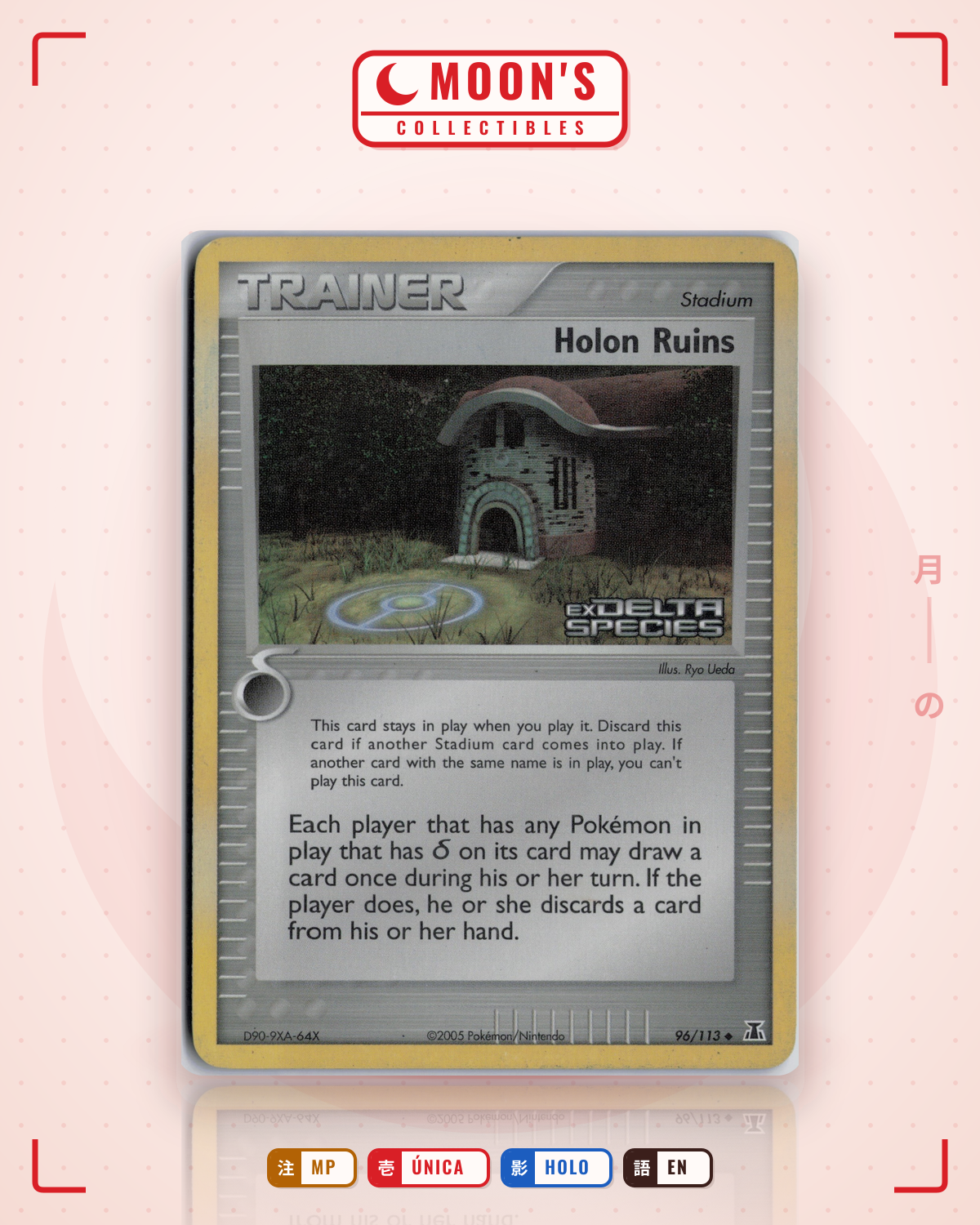 Carta Pokémon Holon Ruins · Delta Species #96/113 (MP) — pieza única en Moon's Collectibles México