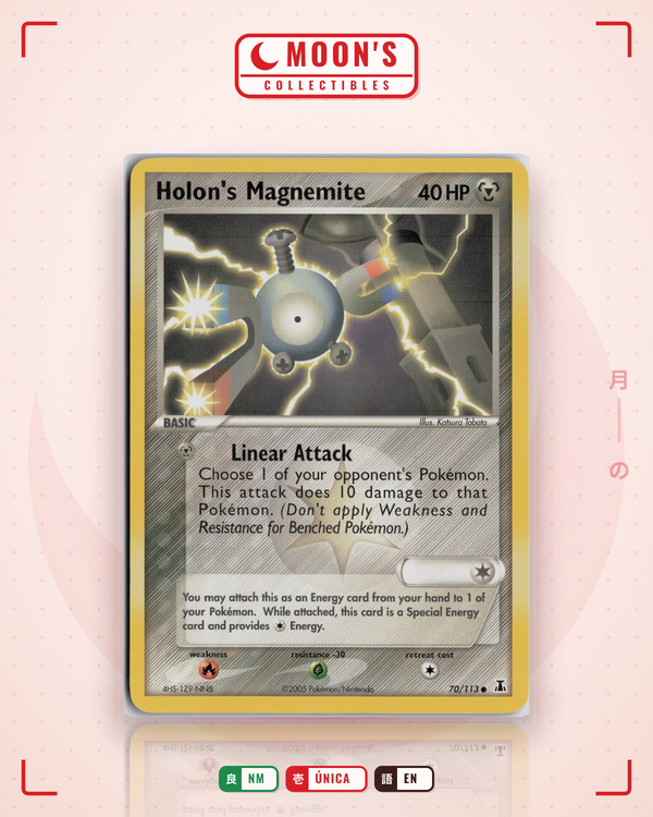 Carta Pokémon Holon's Magnemite · Delta Species #70/113 (NM) — pieza única en Moon's Collectibles México