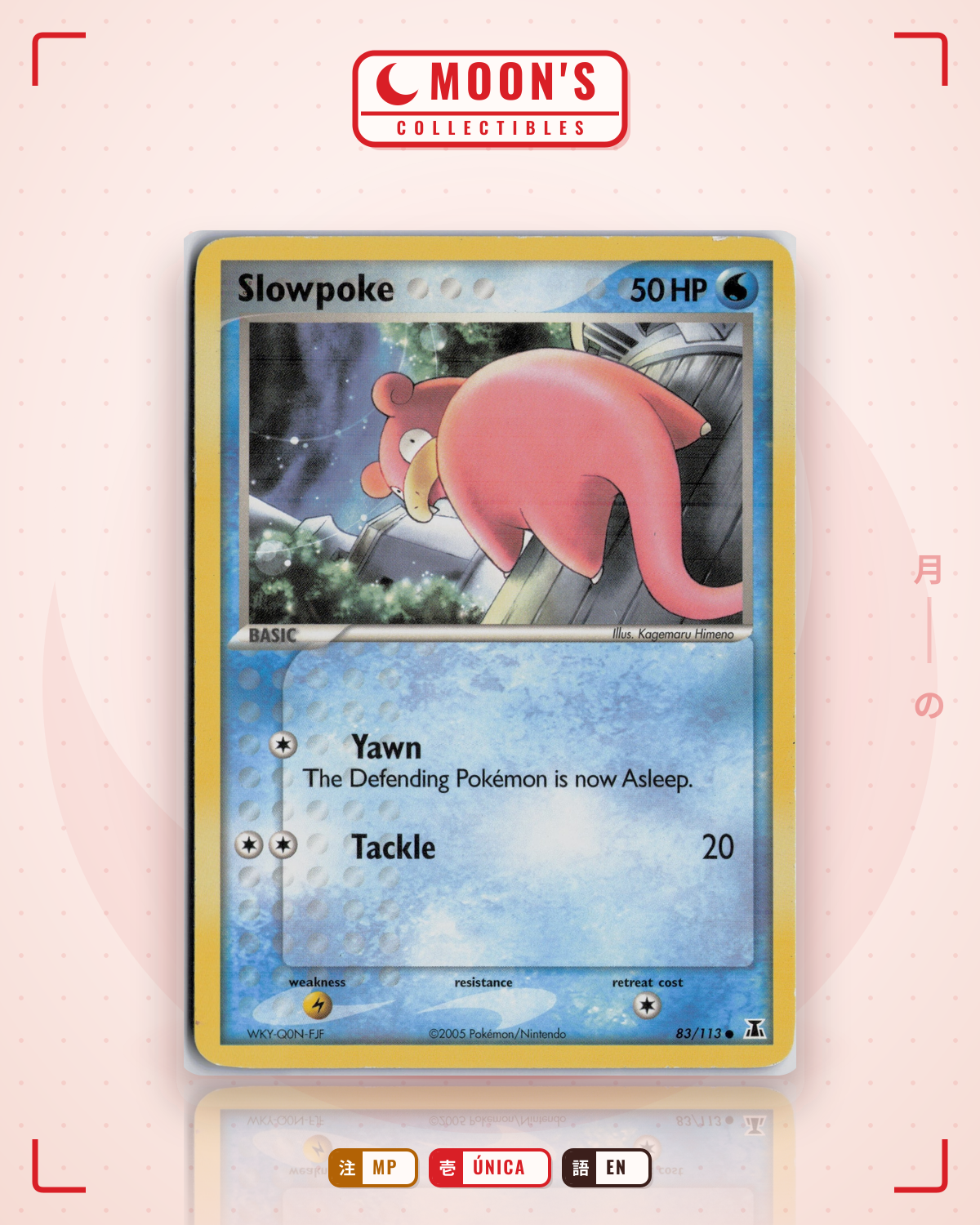 Carta Pokémon Slowpoke · Delta Species #83/113 (MP) — pieza única en Moon's Collectibles México