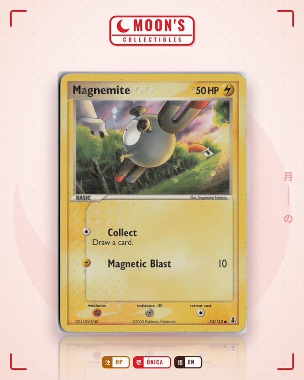 Carta Pokémon Magnemite · Delta Species #74/113 (HP) — pieza única en Moon's Collectibles México