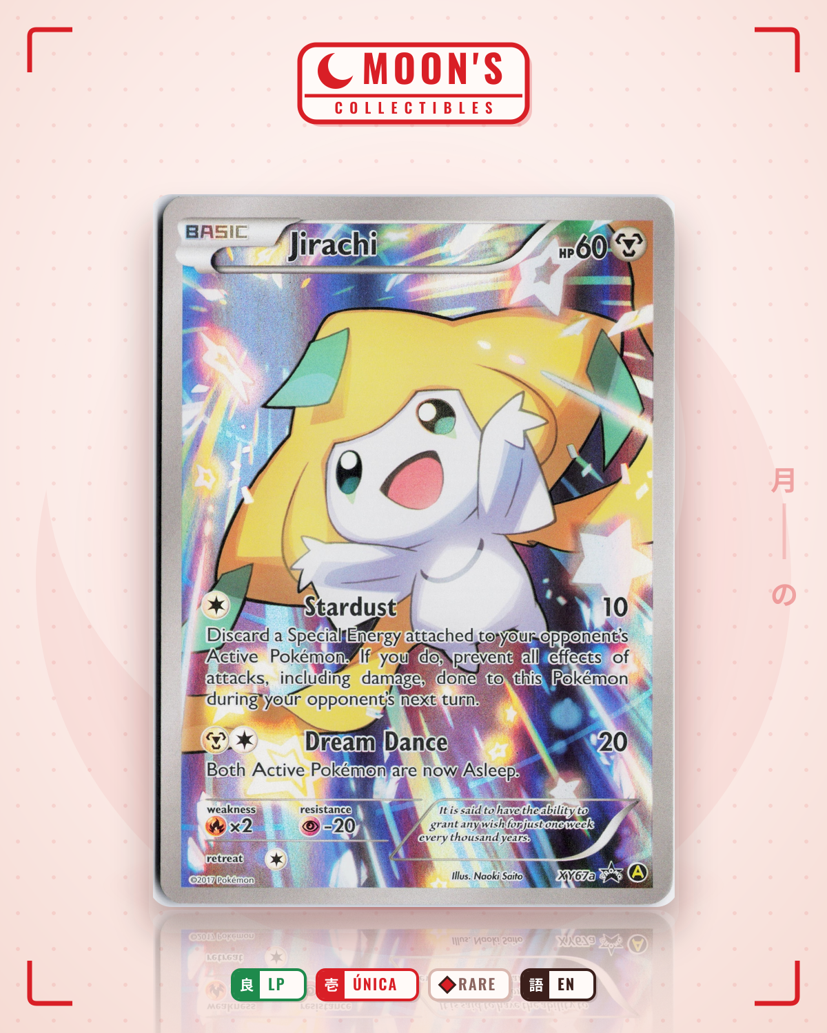 Carta Pokémon Jirachi · XY Black Star Promos #XY67a (LP) — pieza única en Moon's Collectibles México