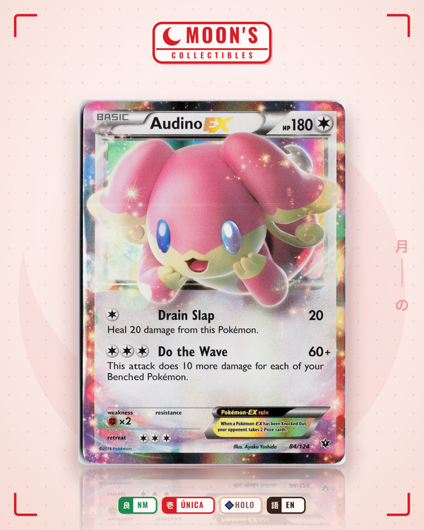 Carta Pokémon Audino-EX · Fates Collide #84/124 (NM) — pieza única en Moon's Collectibles México