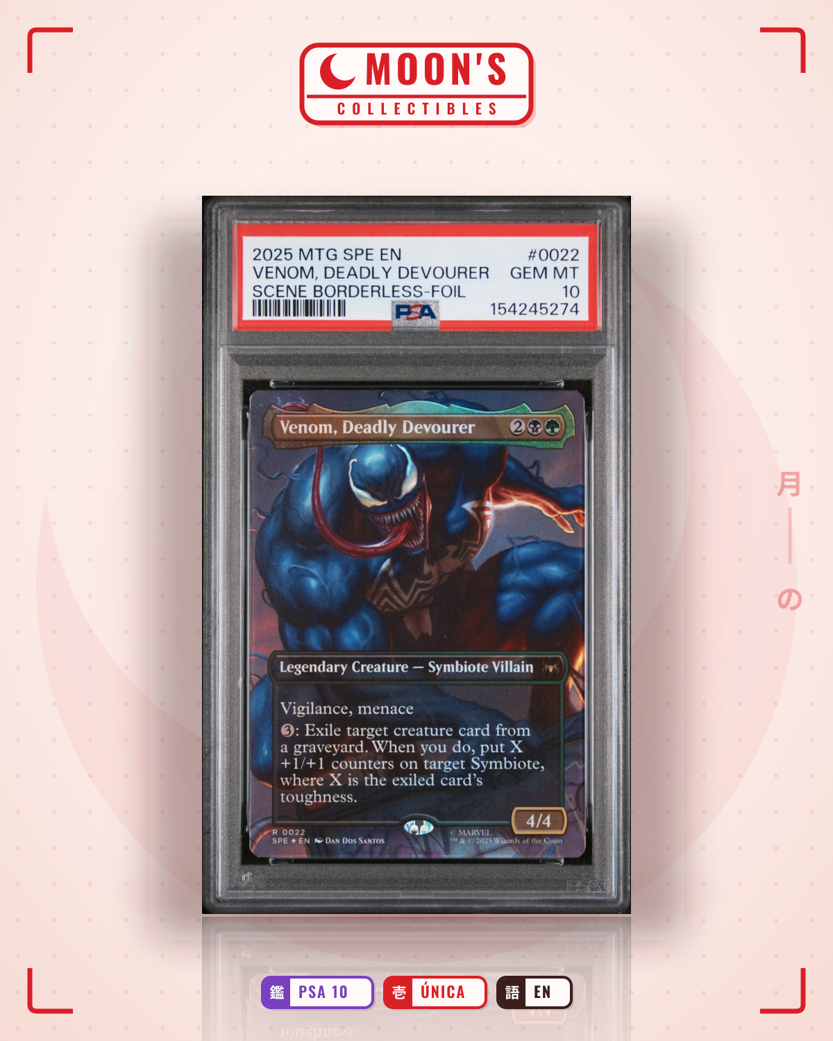 Carta Pokémon PSA 10 Venom, Deadly Devourer · MTG SPE EN #0022 (PSA 10) — pieza única en Moon's Collectibles México