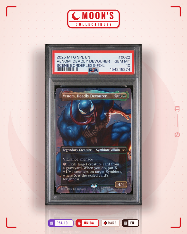 Carta Pokémon Venom, Deadly Devourer · Marvel's Spider-Man Eternal #22 (PSA 10) — pieza única en Moon's Collectibles México