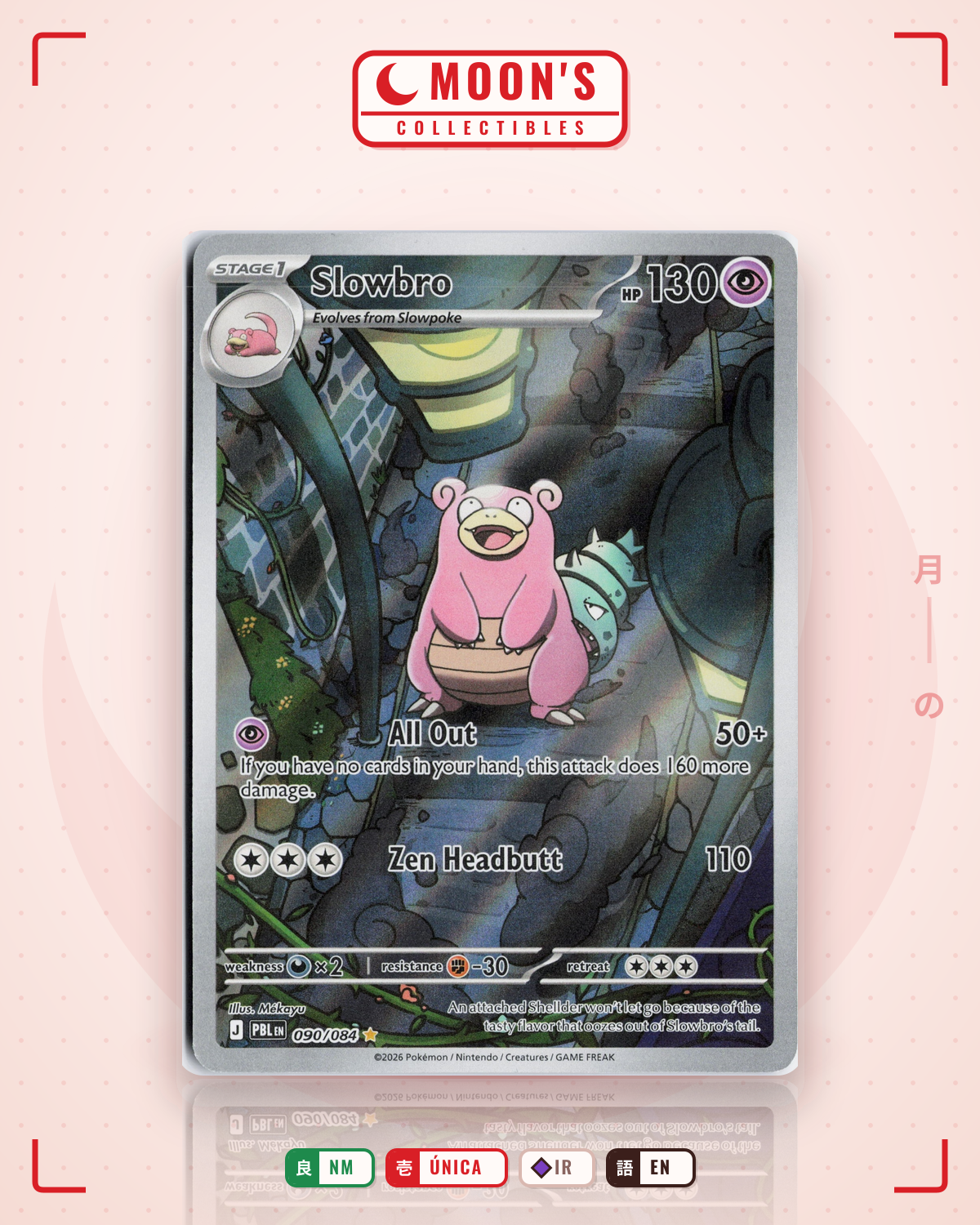 Carta Pokémon Slowbro · Pitch Black #090/084 (NM) — pieza única en Moon's Collectibles México