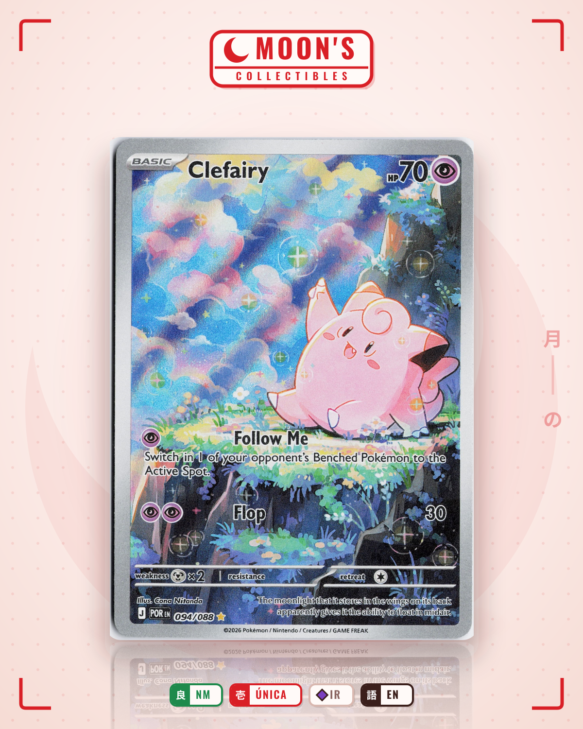 Carta Pokémon Clefairy · Perfect Order #094/088 (NM) — pieza única en Moon's Collectibles México
