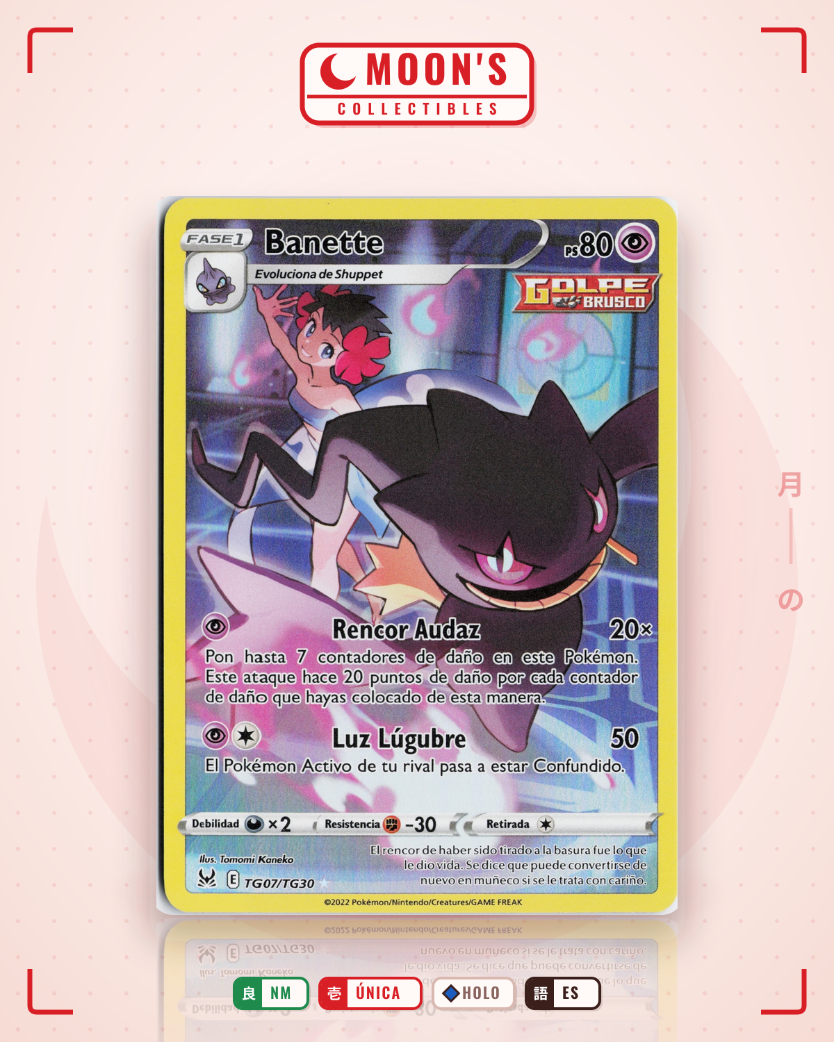 Carta Pokémon Banette · Lost Origin Trainer Gallery #TG07/TG30 (NM) — pieza única en Moon's Collectibles México