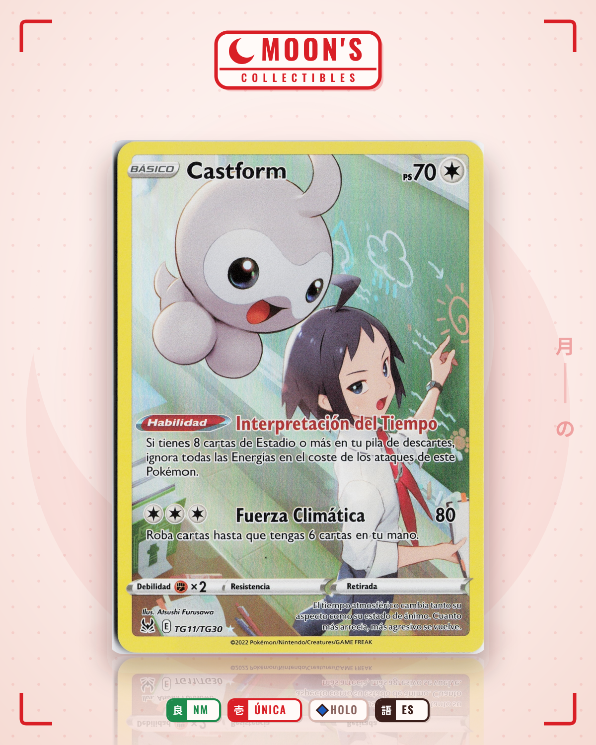 Carta Pokémon Castform · Lost Origin Trainer Gallery #TG11/TG30 (NM) — pieza única en Moon's Collectibles México