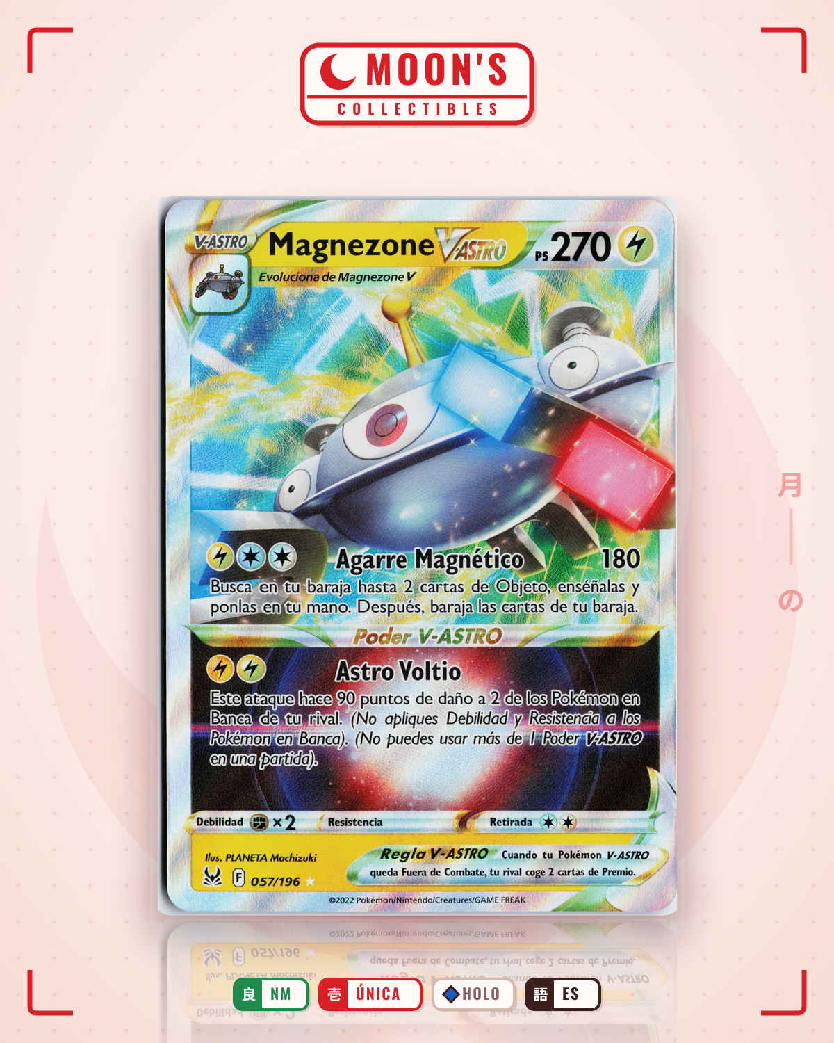 Carta Pokémon Magnezone VSTAR · Lost Origin #057/196 (NM) — pieza única en Moon's Collectibles México