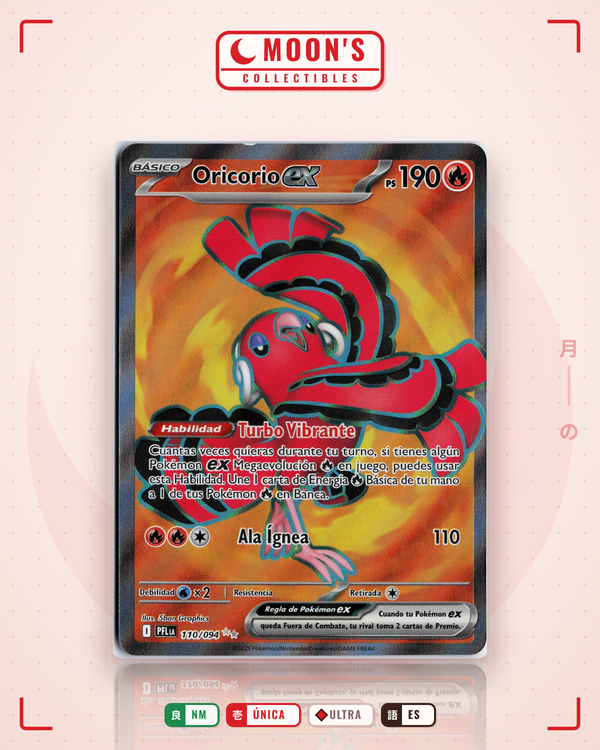 Carta Pokémon Oricorio ex · Phantasmal Flames #110/094 (NM) — pieza única en Moon's Collectibles México
