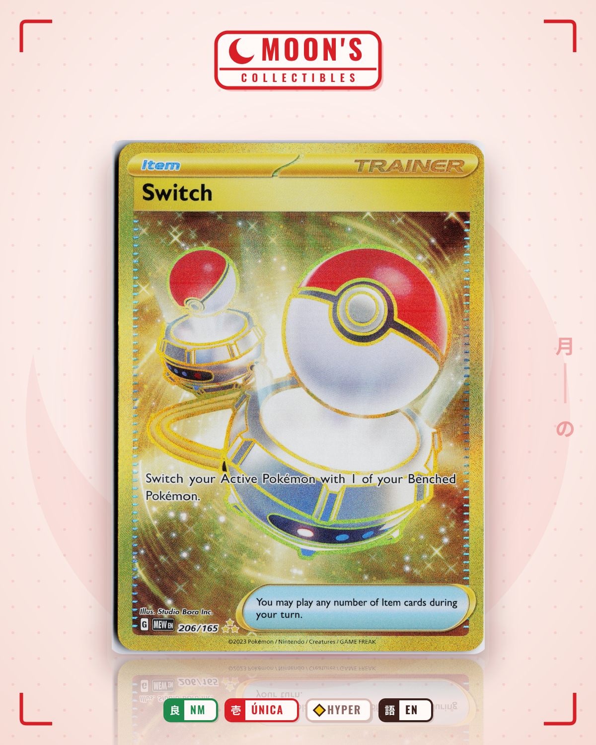 Carta Pokémon Switch · 151 #206/165 (NM) — pieza única en Moon's Collectibles México