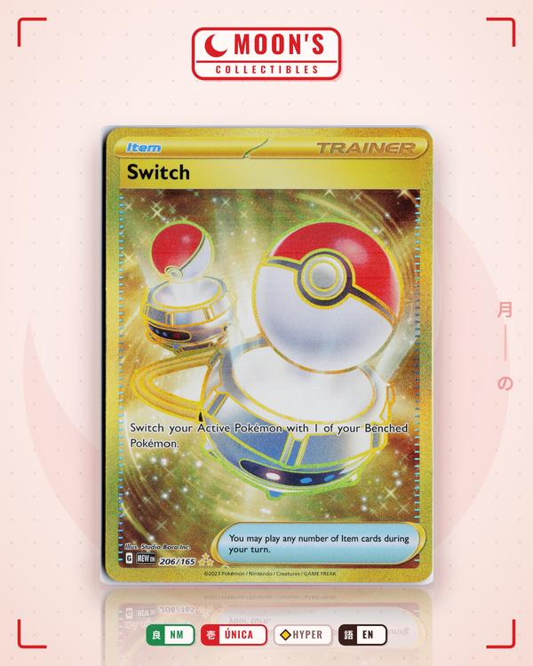 Carta Pokémon Switch · 151 #206/165 (NM) — pieza única en Moon's Collectibles México