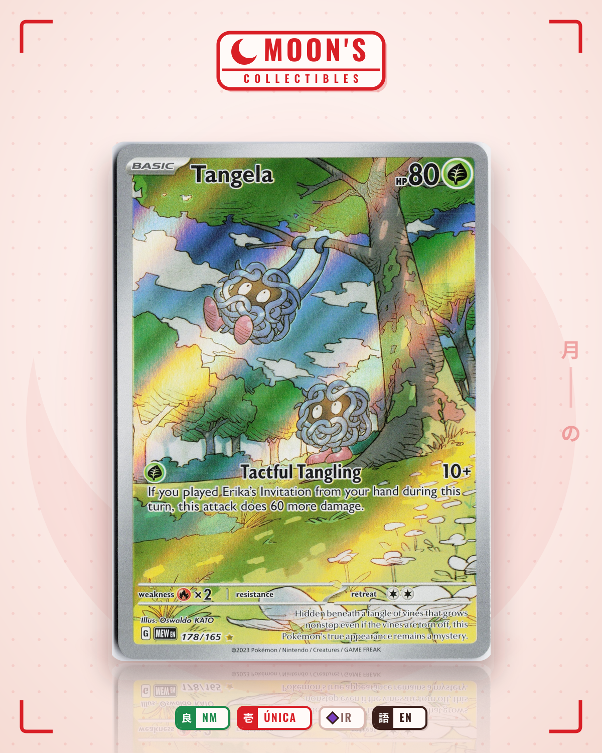 Carta Pokémon Tangela · 151 #178/165 (NM) — pieza única en Moon's Collectibles México