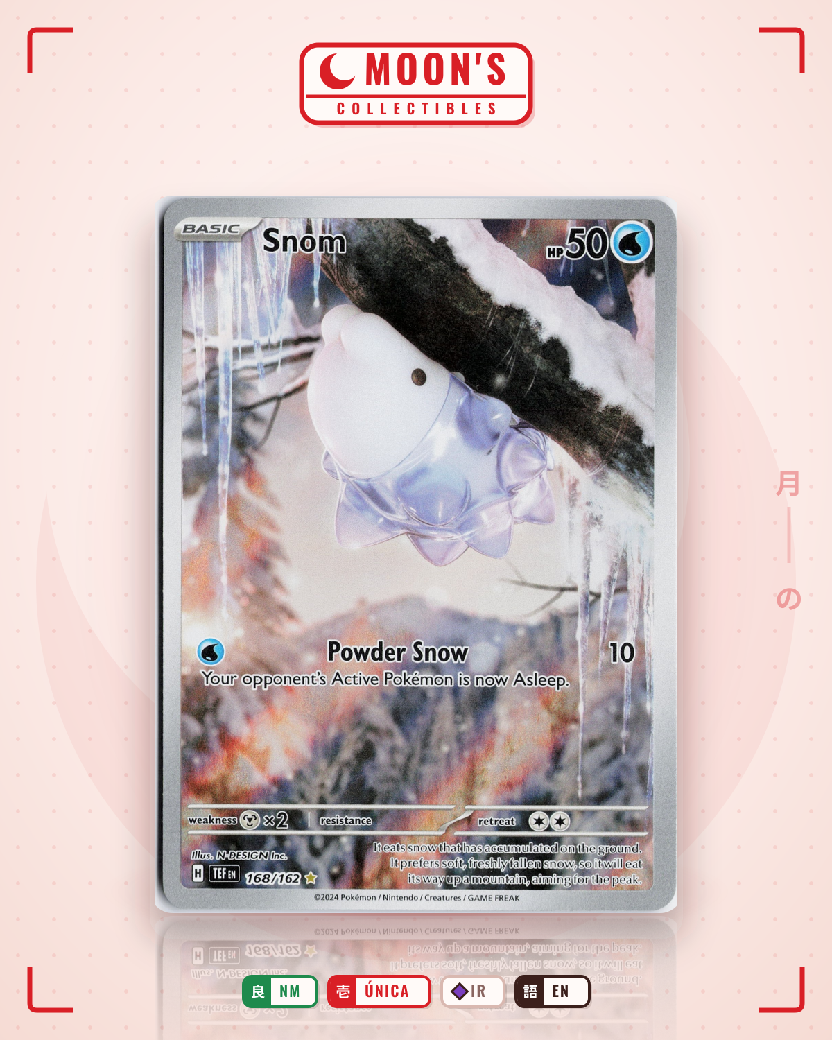 Carta Pokémon Snom · Temporal Forces #168/162 (NM) — pieza única en Moon's Collectibles México