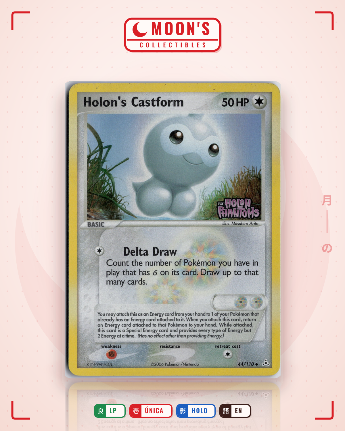 Carta Pokémon Holon's Castform · Holon Phantoms #44/110 (LP) — pieza única en Moon's Collectibles México