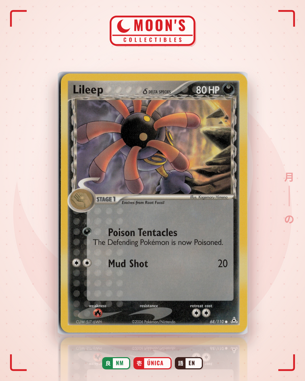 Carta Pokémon Lileep δ · Holon Phantoms #68/110 (NM) — pieza única en Moon's Collectibles México
