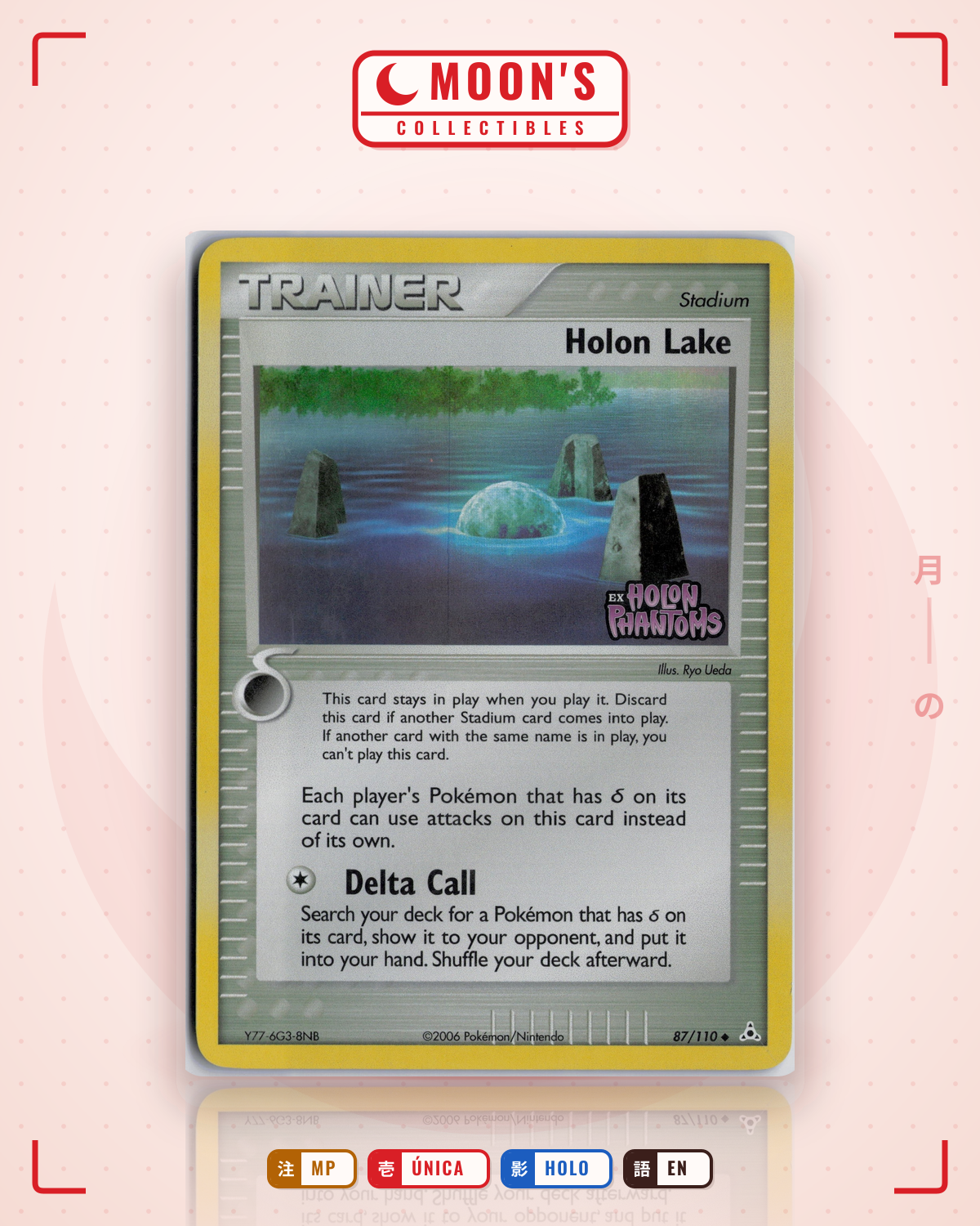 Carta Pokémon Holon Lake · Holon Phantoms #87/110 (MP) — pieza única en Moon's Collectibles México