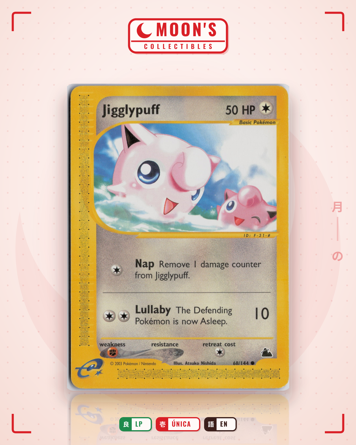 Carta Pokémon Jigglypuff · Skyridge #68/144 (LP) — pieza única en Moon's Collectibles México