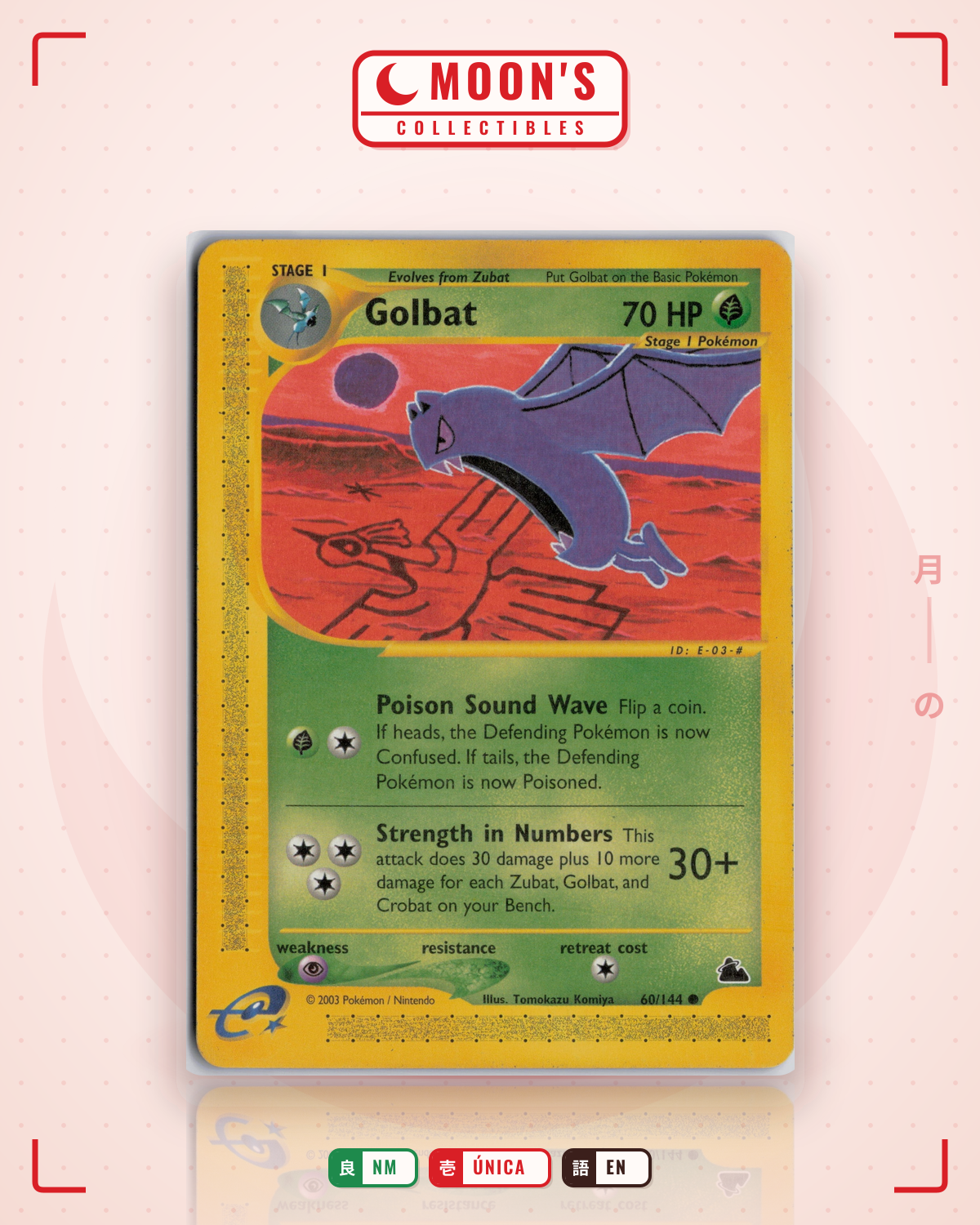Carta Pokémon Golbat · Skyridge #60/144 (NM) — pieza única en Moon's Collectibles México